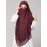 Nazneen Wine Triangle tow layers tie at back Ready to wear Hijab cum Naqab