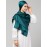Nazneen Peacock Teal Royal Touch Silky Shiny Solid Hijab