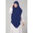 Nazneen Navy Triangle tow layers tie at back Ready to wear Hijab cum Naqab