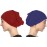 Nazneen Women's Tube Hijab Bonnet Cap Under Scarf Pullover Combo 2 Piece (Maroon & Navy Blue)