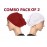 Nazneen Women's Tube Hijab Bonnet Cap Under Scarf Pullover Combo 2 Piece (White & Maroon)