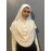 Nazneen front gather & pleated with Cristal stone ready to wear prayer Hijab (WHITE)