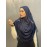 Nazneen front gather & pleated with Cristal stone ready to wear prayer Hijab (NAVY BLUE)