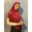 Nazneen front gather & pleated with Cristal stone ready to wear prayer Hijab (MAROON)