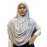 Nazneen front gather & pleated with Cristal stone ready to wear prayer Hijab (GREY)