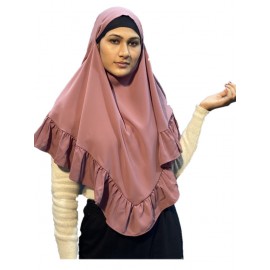 Nazneen triangle all-around frill tie at back head ready to wear Hijab cun Naqab