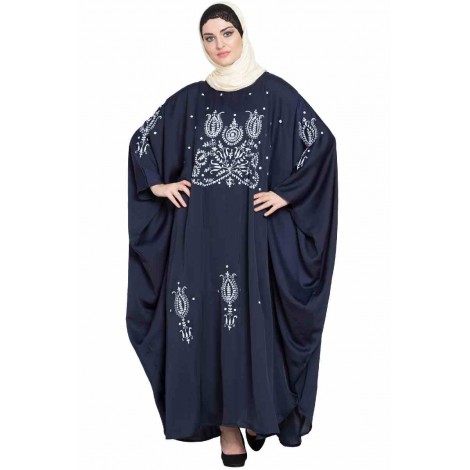 Nazneen Thread Embroidered Nida Kaftan