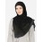 Nazneen Navy Band Plain Black Hijab