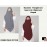 Nazneen Grey & Brown Triangle Tow Layers Tie At Back Ready To Wear Hijab Cum Naqab Combo pack of two                             