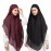 Nazneen Wine & Black Triangle Tow Layers Tie At Back Ready To Wear Hijab Cum Naqab Combo pack of two