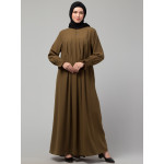 Nazneen Pleats at chest Smoking Sleeve Casual Abaya / Naqab/ Burqa