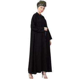 Nazneen Front Open Chinese Collar casual AbayA