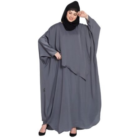 Nazneen Extra Panel Nursing Mother Kaftan Abaya with Hidden Feeding Zip