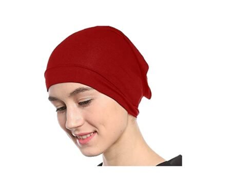 Nazneen Women's Tube Hijab Bonnet Cap Under Scarf Pullover – Maroon