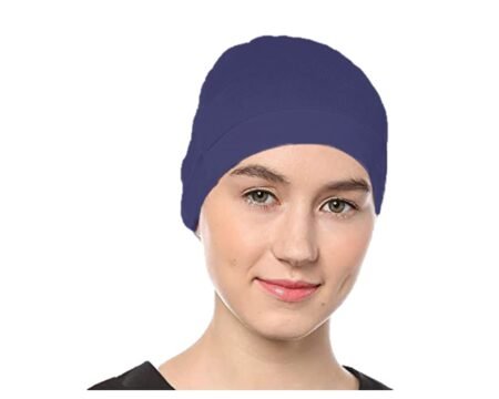 Nazneen Women's Tube Hijab Bonnet Cap Under Scarf Pullover – Navy Blue