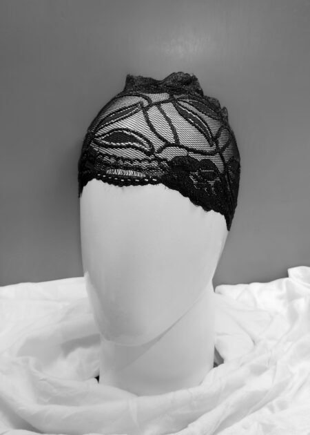 Nazneen Stretchable Floral Net Lace Under Hijab Tube Cap – Black