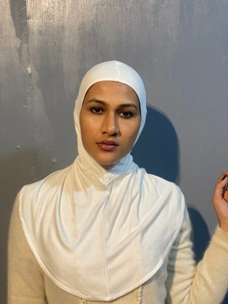 Nazneen Jersey Stretchable Sports Ninja Hijab – White