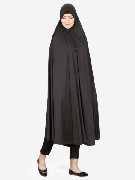 Minimalist Black Full-Coverage Jilbab