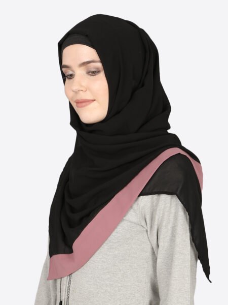 Nazneen Premium Band Plain Black Hijab