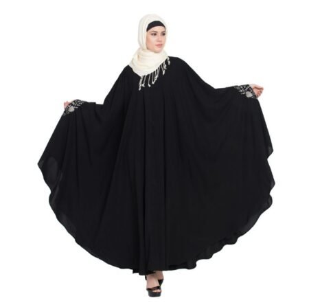 Nazneen Radiant Silver Embroidered Irani-Style Kaftan