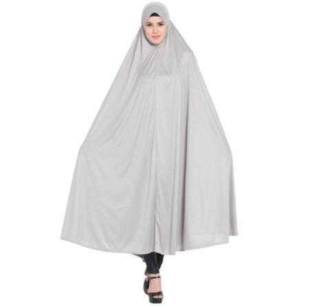 Minimalist Dove Grey Full-Coverage Jilbab