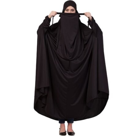 Nazneen Premium Full-Coverage Jilbab with Detachable Nose Piece
